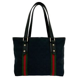 Gucci Black GG Canvas Jolicoeur Tote