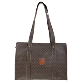 Celine Vintage Macadam Brauner Tote Bag/Schultertasche - Céline
