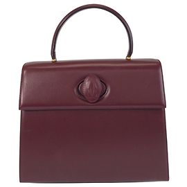 Borsa a mano CARTIER Vintage Must Line in pelle bordeaux
