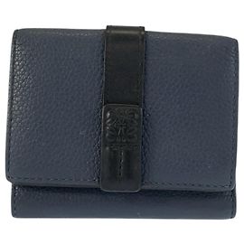 Loewe Trifold Wallet Leder Braun Schwarz Marineblau
