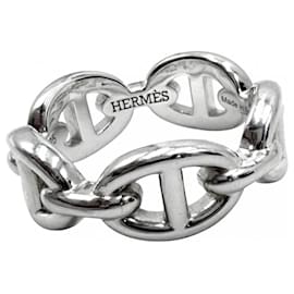 Anillo Chaine d'Ancre Enchainée en plata Hermes - Hermès