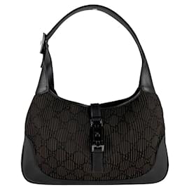 Gucci Jackie Handbag Brown Leather and Nylon