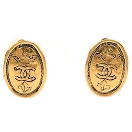 Orecchini a clip in metallo dorato Chanel