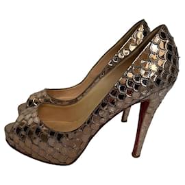 Scarpe con tacco Christian Louboutin "So Kate" Peep-Toe bronzo