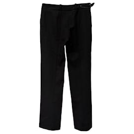 Alaïa Pantalones de pierna recta Alaia en lana negra