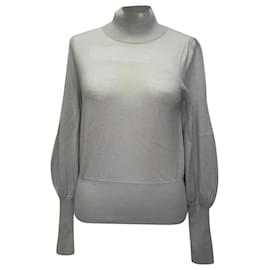 Zimmermann Strickpullover mit Rollkragen aus grauer Merinowolle