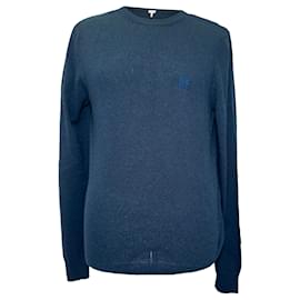 Loewe Anagram Pullover aus Navy-Baumwolle