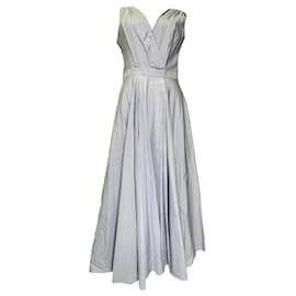 Autre Marque Vestido midi con cuello en V Alexander Mcqueen en algodón morado