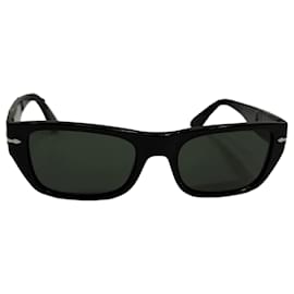 Persol PO3307S Rechteckige Sonnenbrille aus schwarzem Acetat