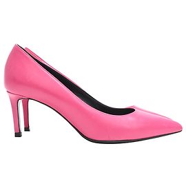 Décolleté a punta Saint Laurent in pelle rosa