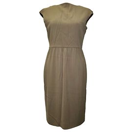 Minivestido Valentino Garavani con detalle de lazo en lana oliva