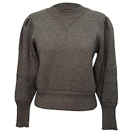 Kelaya Pullover mit Puffärmeln aus grauer Baumwolle Isabel Marant Etoile