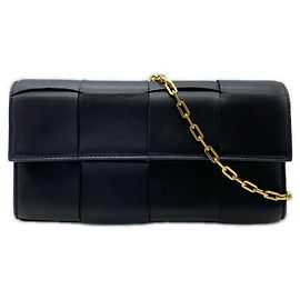 Cartera de cadena de piel de cordero Maxi Intrecciato Bottega Veneta