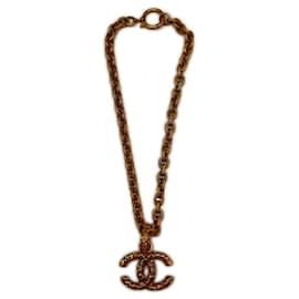 Collana a catena con logo Coco Mark in lava Chanel