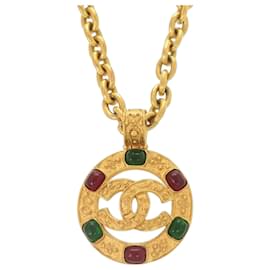 Collana Chanel Vintage Coco Mark Gripoix Metal