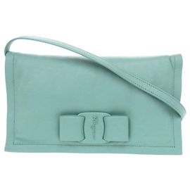 Bolsa de ombro em couro Salvatore Ferragamo Viva Bow Vara Ribbon