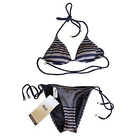 Autre Marque Bikini RISK x Andrés Sardá Rayas Azul y Beige