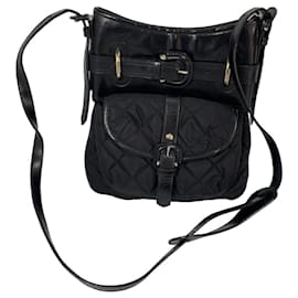 Burberry Borsa a tracolla in nylon trapuntato e pelle
