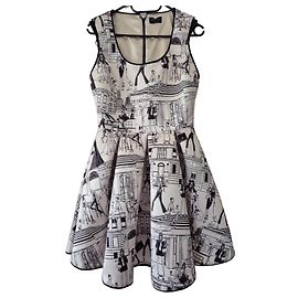 Vestido curto Elisabetta Franchi estampa cidade