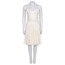 Chanel Robe Plissée Ivoire
