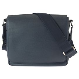 Borsa a tracolla Louis Vuitton Taiga Roman PM Navy in pelle