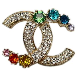 Spilla Chanel Coco Mark con strass