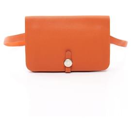 Pochette Hermès Dogon Arancione a Vita