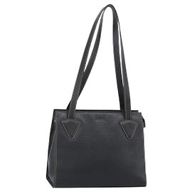 LOEWE Tote Bag Leder Schwarz Gold Auth bs35912