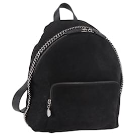 Zaino Stella MacCartney Falabella poliestere Black Silver Auth 188925A - Autre Marque