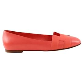 Hermès Ballerinas aus Leder rosa Größe 37