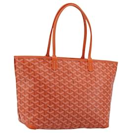 Borsa Tote GOYARD Herringbone Artois PM in PVC e pelle Arancione Auth am11996SM