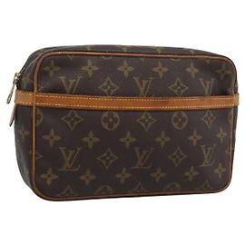 LOUIS VUITTON Monogram Compiegne 23 Clutch Bag M51847 LV Auth ep15023