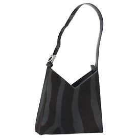 Borsa a tracolla Salvatore Ferragamo in pelle Harako Nera Argento Autentica 188284A