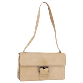 Borsa a tracolla PRADA in pelle Harako Beige Argento Auth bs35934V