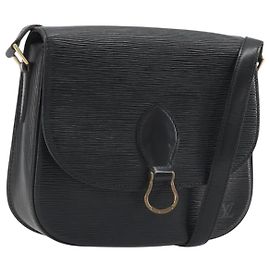 LOUIS VUITTON Epi Saint Cloud GM Schultertasche Schwarz Noir M52192 LV Auth ep14912