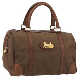 Céline Borsa Boston CELINE in tela Khaki Gold Auth bs35810
