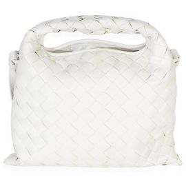 Bottega Veneta Off White Nappa Intrecciato Mini Hop Hobo