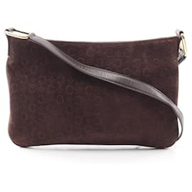 Céline Borsa a tracolla Celine C Blazon in scamosciato marrone