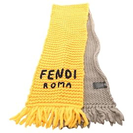 Fendi Stola für Damen in Grau und Gelb