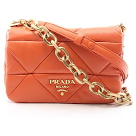 Borsa a 2 vie in pelle Prada Arancione