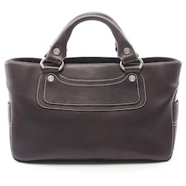 Céline Celine Black C Macadam Suede Boogie Handbag Leather Pony