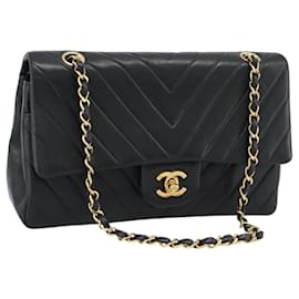 Chanel Timeless - Classic Double Flap Chevron Kalbsleder Medium