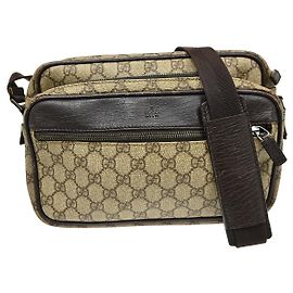 Borsa messenger Gucci Front Zip Pocket in tela rivestita GG Medium