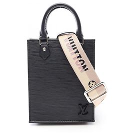 Louis Vuitton Petite Sac Plat Epi Noir 2-Way Handbag