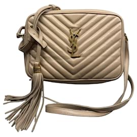 Saint Laurent Lou Camera Small Matelassé Chevron in pelle