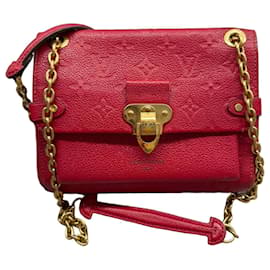Borsa a tracolla Louis Vuitton Vavin Monogram Empreinte Twist MM in pelle rossa