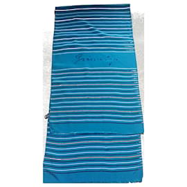 Givenchy Stola in seta a righe blu