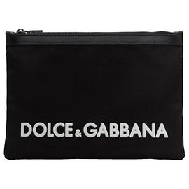 Dolce & Gabbana Pochette in Nylon Nero Logo