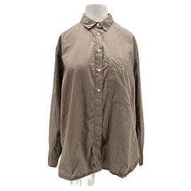 Autre Marque Camicia a quadri AIAYU in cotone marrone