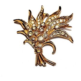 Spilla Swarovski Bouquet Floreale Oro